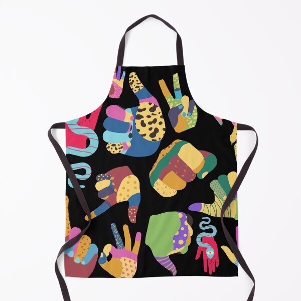 Item preview, colorful hands on a black background designed and sold by Vilemo.