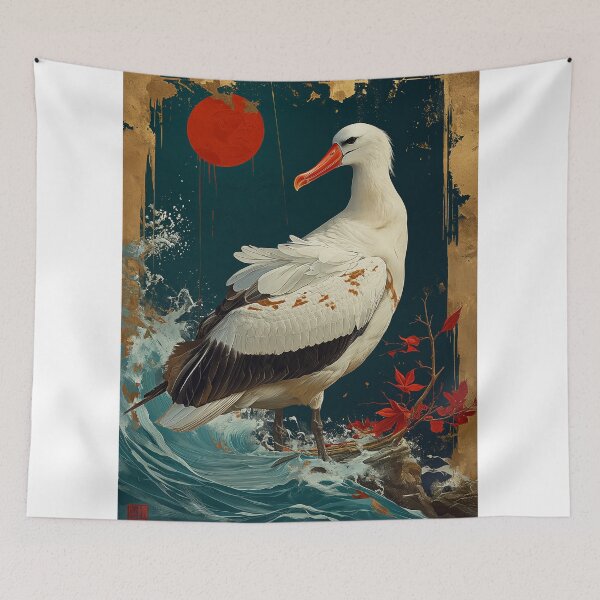 Item preview,  Albatross standing in turquoise art designed and sold by Rockwpapart.