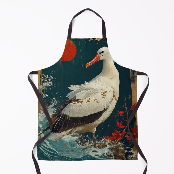 Item preview, Albatross standing in turquoise art designed and sold by Rockwpapart.
