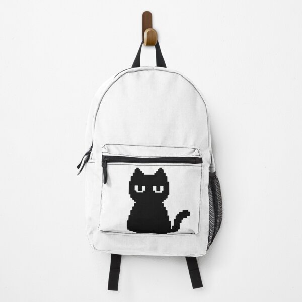 Item preview, Pixeled black cat designed and sold by mrcrazyCat.