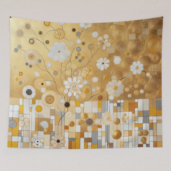 Aperçu de l'œuvre Fleurs de Gustav Klimt créée et vendue par maniacfitness.