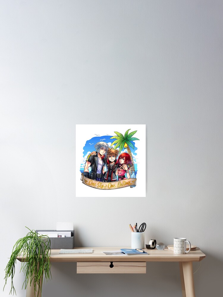 Imagen 2 de 3, Póster con la obra Sora Riku Kairi One Sky One Destiny Trio Kingdom Hearts 3, diseñada y vendida por Lali-Holley.