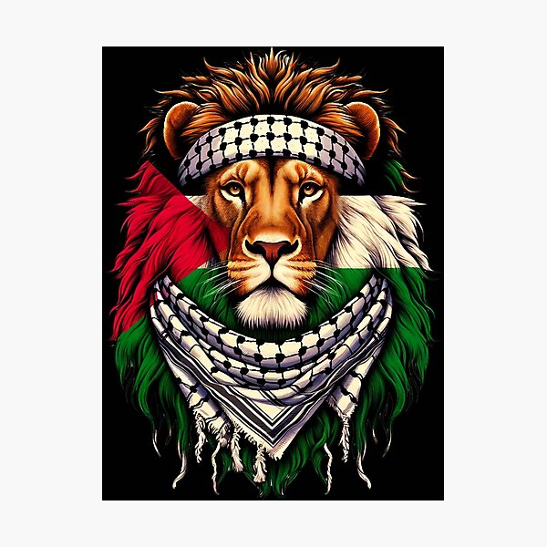 Item preview, lion Flag Of Palestine - Gift For Palestinian From Palestine, palestine lion , palestine keffiyeh ,  designed and sold by WWDistribution.