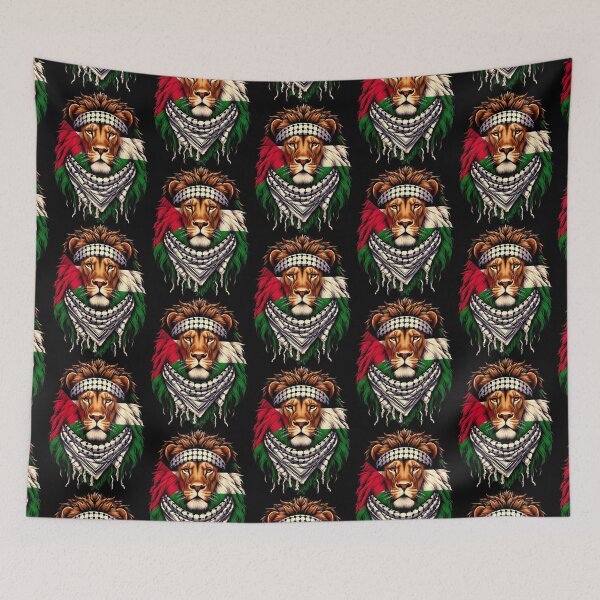 Item preview, lion Flag Of Palestine - Gift For Palestinian From Palestine, palestine lion , palestine keffiyeh ,  designed and sold by WWDistribution.