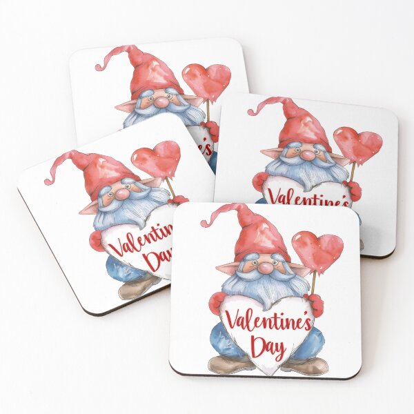 Item preview, Valentines Gnome holding a heart clipart designed and sold by VetalStock.