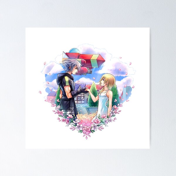 Vista previa del artículo con la obra «Final de Riku y Namine KH3», diseñado y vendido por Lali-Holley.