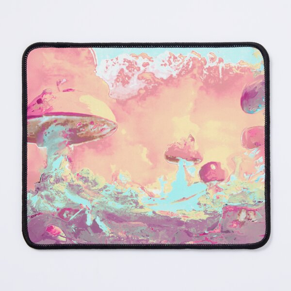 Item preview, Fantasy mushrooms view with clouds in autumn designed and sold by MerryCrown.
