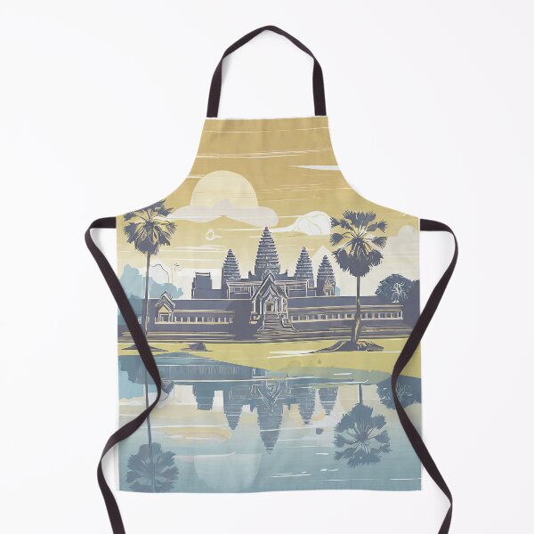 Item preview, Minimal Retro Angkor Wat Sunset - Vintage Travel Poster designed and sold by pod24.