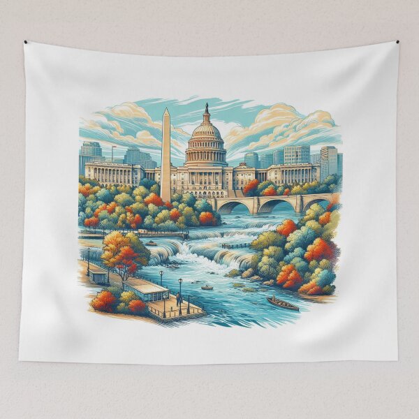 Item preview, " WASHINGTON , (Potomac River)"  designed and sold by PaintMeWorld.
