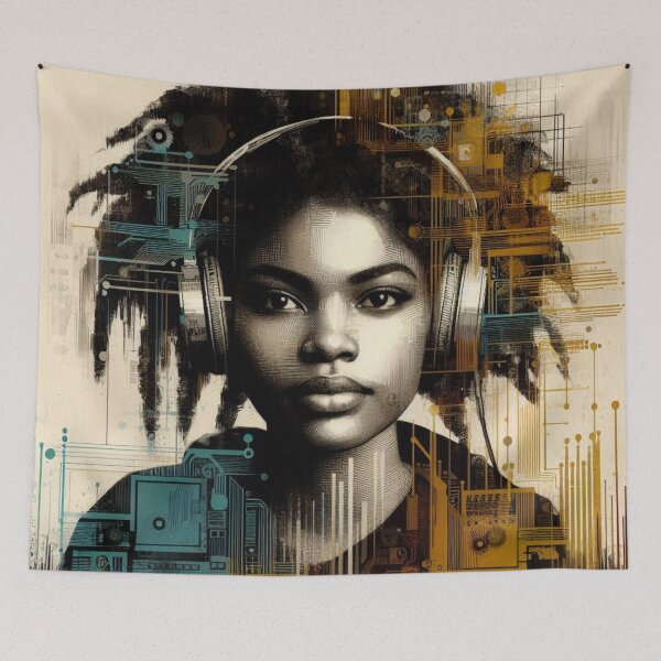 Item preview, Portrait of an African-American computer programmer designed and sold by Theudric.