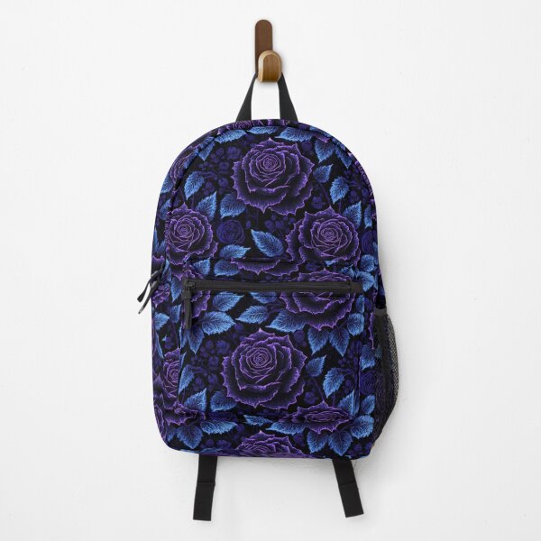 Item preview, Gothic Dark Floral Blue Violet Roses Pattern designed and sold by Lelijo.