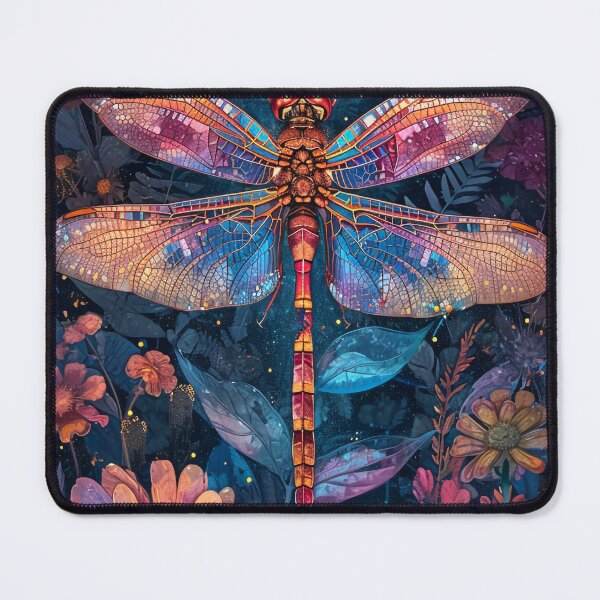 Item preview, abstract colorful modern dragonfly designed and sold by haroulita.
