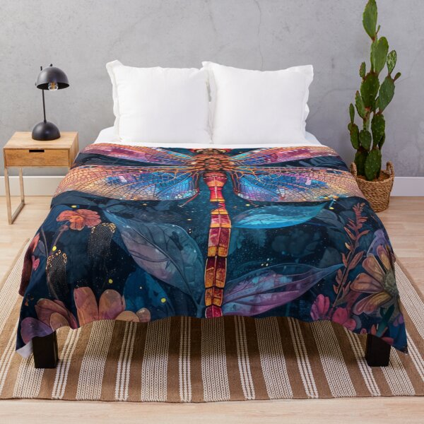 Item preview, abstract colorful modern dragonfly designed and sold by haroulita.