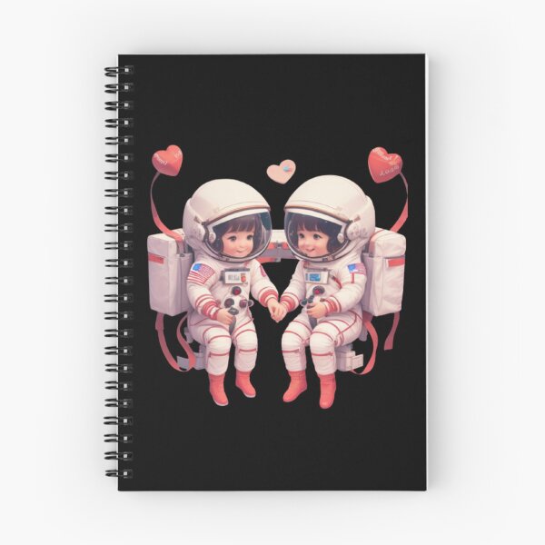 Item preview, Cosmic Lover: couple of astronauts celebrating Valentine's Day in space. designed and sold by BaisaStudio.