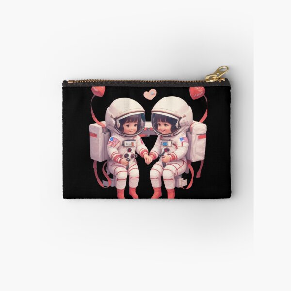 Item preview, Cosmic Lover: couple of astronauts celebrating Valentine's Day in space. designed and sold by BaisaStudio.
