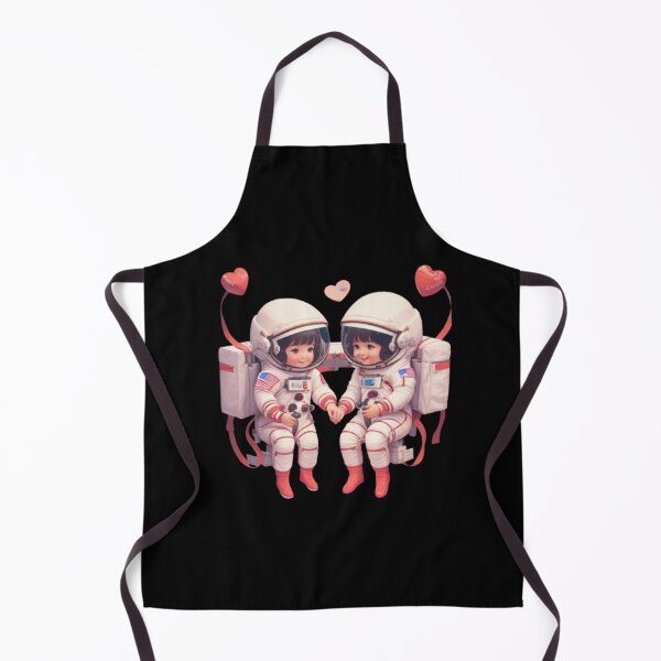 Item preview, Cosmic Lover: couple of astronauts celebrating Valentine's Day in space. designed and sold by BaisaStudio.