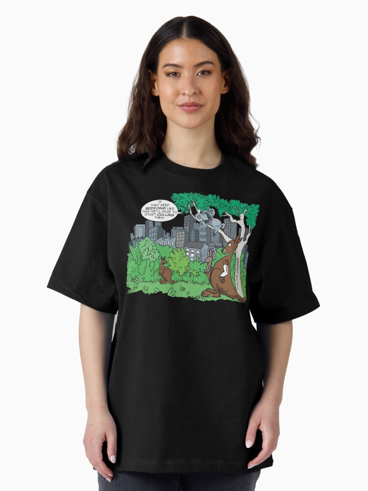 Thumbnail 2 of 7, Oversized T-Shirt, Cool Koala Save the Planet designed and sold by Kangaboy.