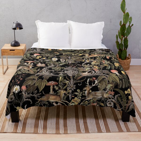 Item preview, Miracles of the Forest- Vintage luxurious black Pattern Nightgarden designed and sold by UtArt.