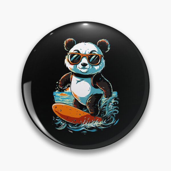 Item preview, Surfing panda cute Fun Illustration Sport Board designed and sold by w1ckerman.