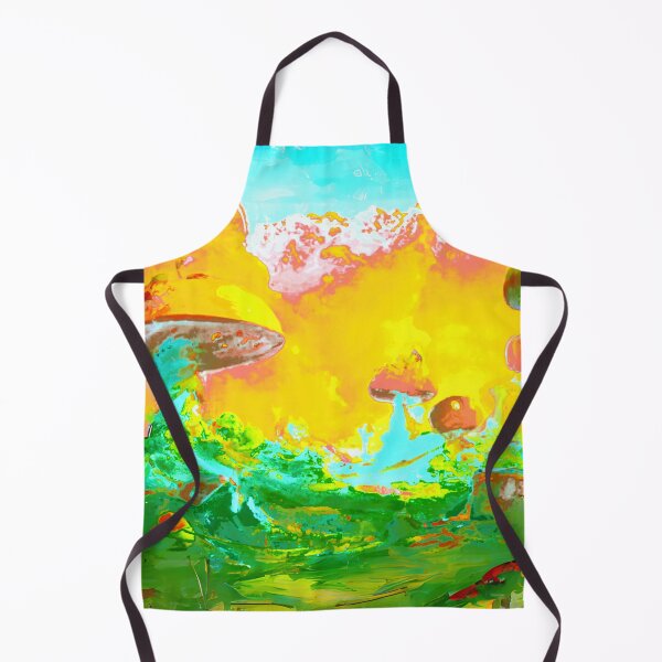 Item preview, Fantasy mushrooms view with clouds in bright spring designed and sold by MerryCrown.