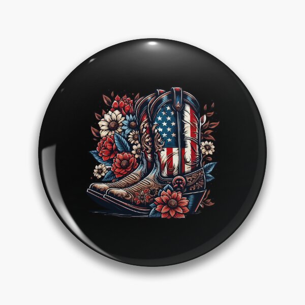 Item preview, Western Boots Adorned With The American Flag designed and sold by Palteeshop.