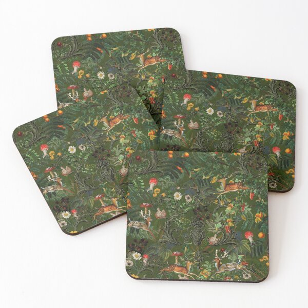 Item preview,  Miracles of the Forest- Vintage luxurious dark green Pattern Nightgarden designed and sold by UtArt.