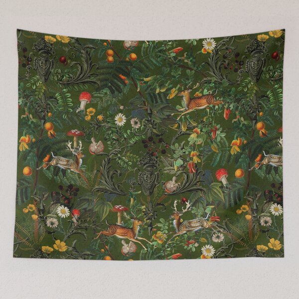 Item preview,  Miracles of the Forest- Vintage luxurious dark green Pattern Nightgarden designed and sold by UtArt.