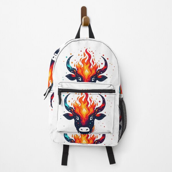 Item preview, Fire Bull Art, Skull, wildlife designed and sold by TrueArtVibes.
