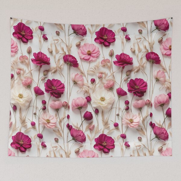 Item preview, Dried Flowers Art- Maroon, Pink and Cream designed and sold by Witsprings.