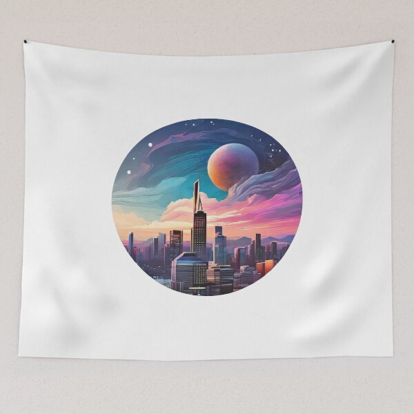 Item preview, Gravitational Wave Cityscape (627) designed and sold by WASjourney.