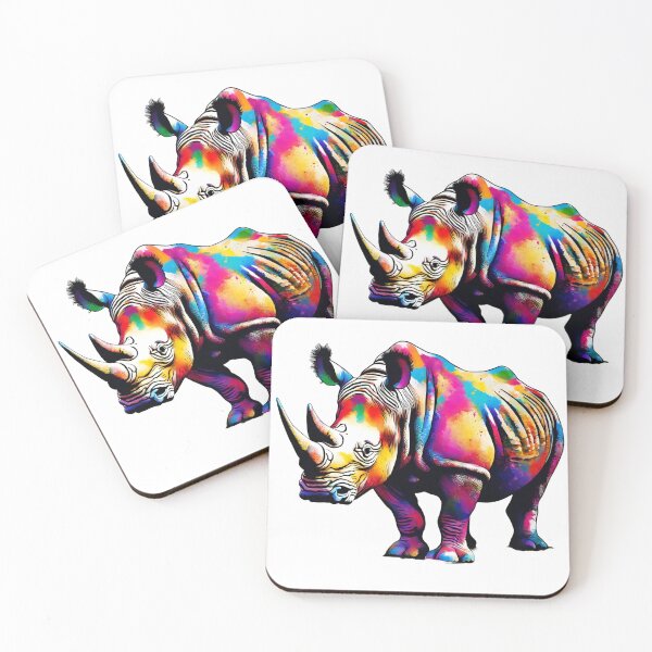 Item preview, Painted rhinoceros designed and sold by MarkPicasso.