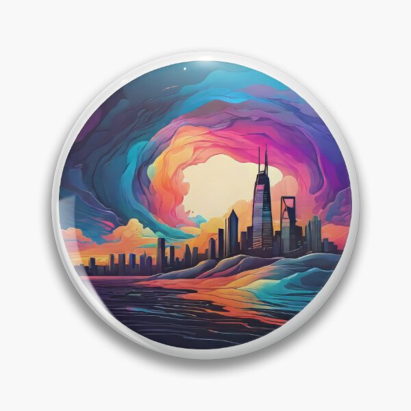 Item preview, City Landmarks in Vibrant Wavelengths (628) designed and sold by WASjourney.