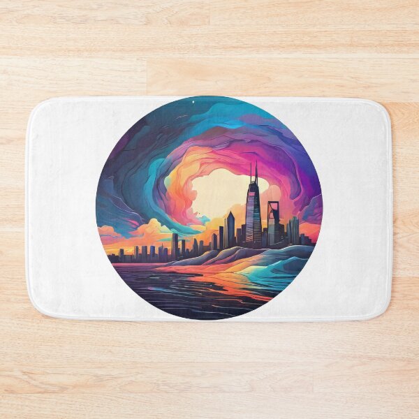 Item preview, City Landmarks in Vibrant Wavelengths (628) designed and sold by WASjourney.