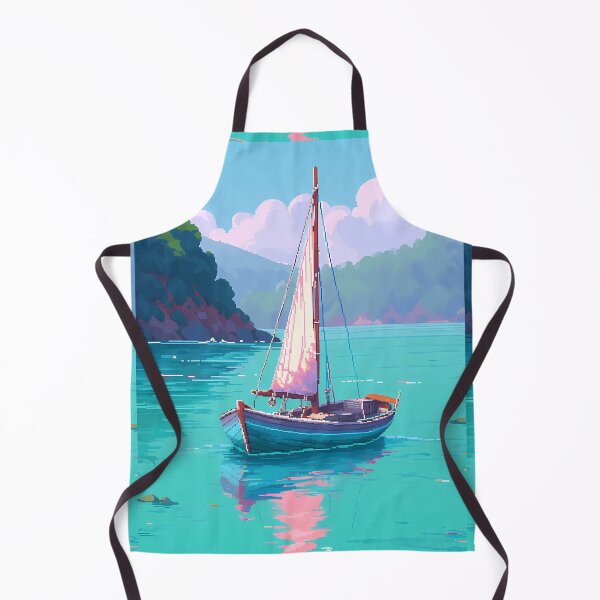 Item preview, Sailing boat, relaxing vibes- Pixel art designed and sold by octoboobs.