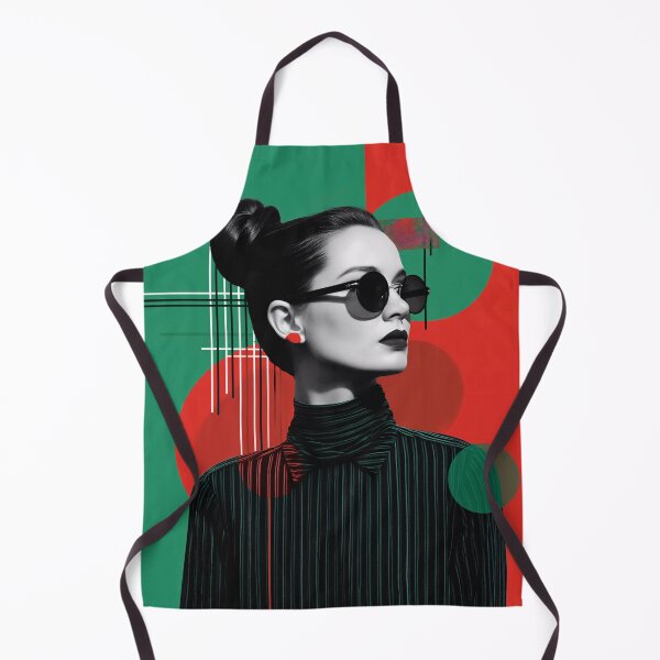 Artikelvorschau, Coole modische Damen-Sonnenbrille mit geometrischem Kunstdruck entworfen und verkauft von VUK VESOVIC.