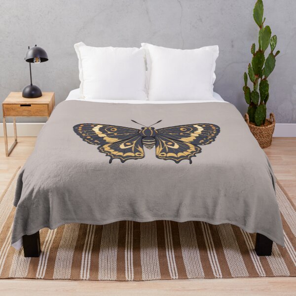 Item preview, Black and yellow moth art designed and sold by Atlantico54.