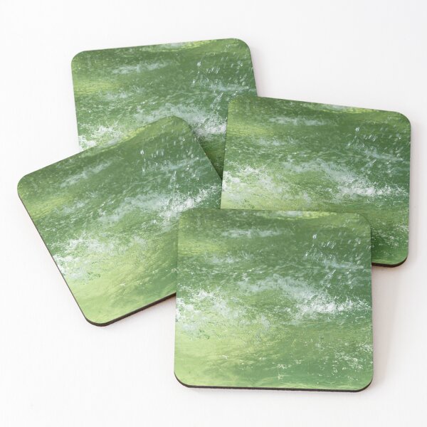 Item preview, Summery Fountain Abstract in Emerald and Jade Greens designed and sold by Georgia Mizuleva.