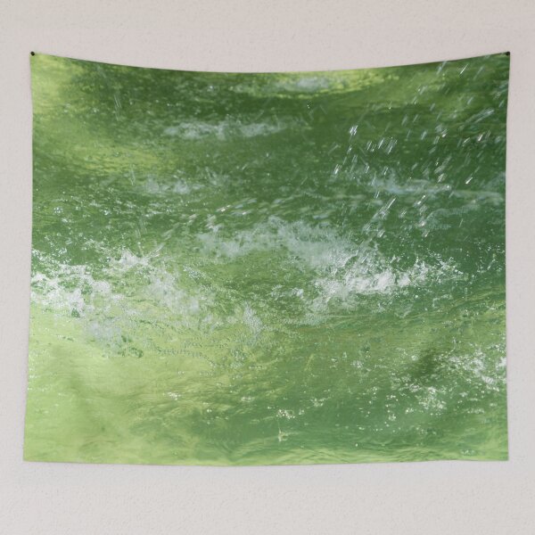 Item preview, Summery Fountain Abstract in Emerald and Jade Greens designed and sold by Georgia Mizuleva.