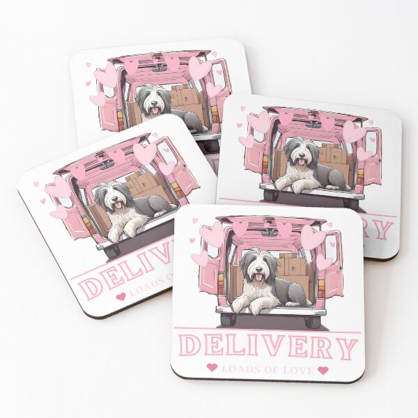 Item preview, Valentine Dog Love Delivery Bearded Collie designed and sold by GoodyPaws.