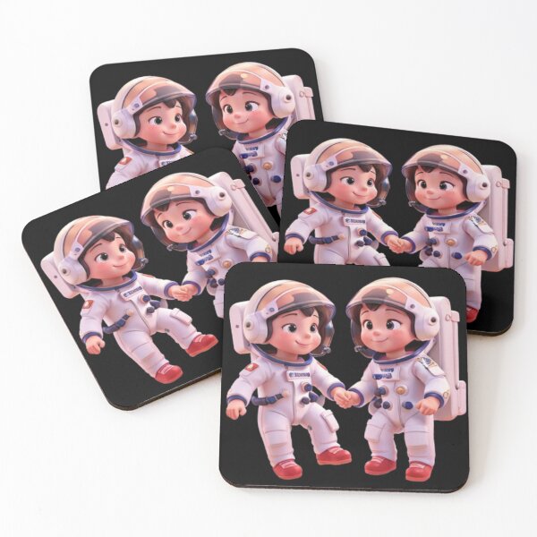 Item preview, Galactic Lovebirds: Cute Astronaut Couple designed and sold by BaisaStudio.