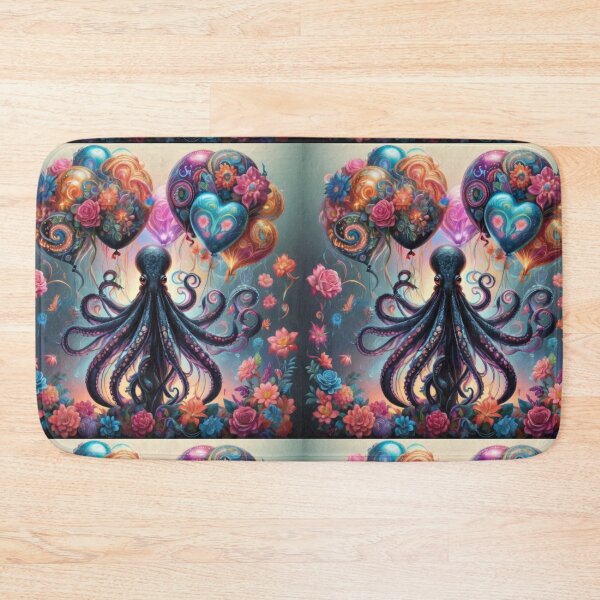 Item preview, Octopus Loves Flowers And Balloons  designed and sold by BotunPeony.