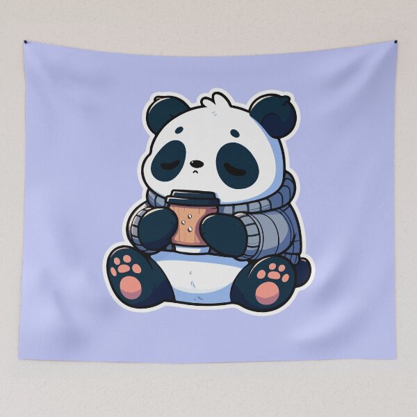 Item preview, Kawaii Cute Panda Drinking Coffee 2 | Pets and Animals for Men and Women t-shirt designed and sold by panchiTWO.