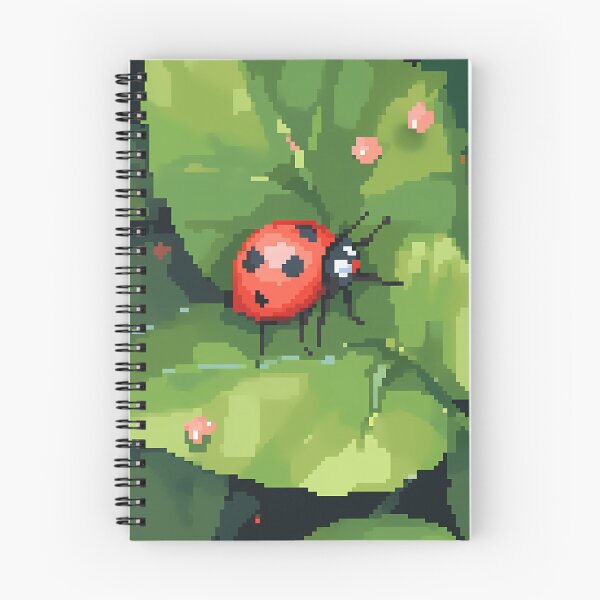 Item preview, Ladybug on a leaf- Pixel art designed and sold by octoboobs.