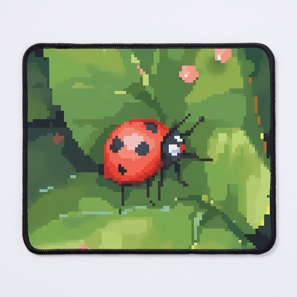 Item preview, Ladybug on a leaf- Pixel art designed and sold by octoboobs.