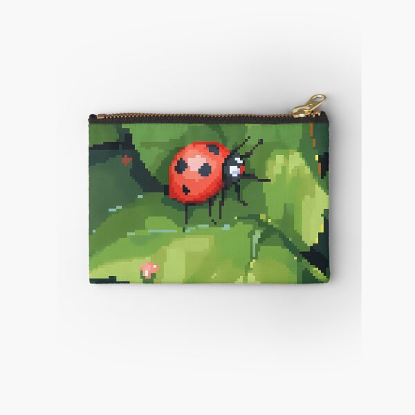 Item preview, Ladybug on a leaf- Pixel art designed and sold by octoboobs.