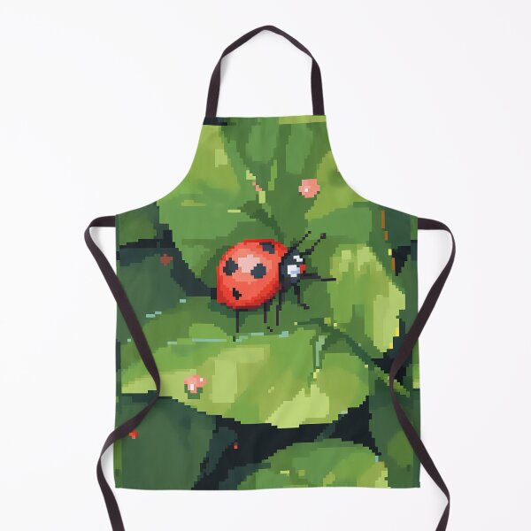 Item preview, Ladybug on a leaf- Pixel art designed and sold by octoboobs.