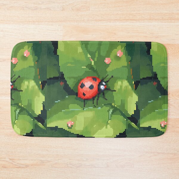 Item preview, Ladybug on a leaf- Pixel art designed and sold by octoboobs.