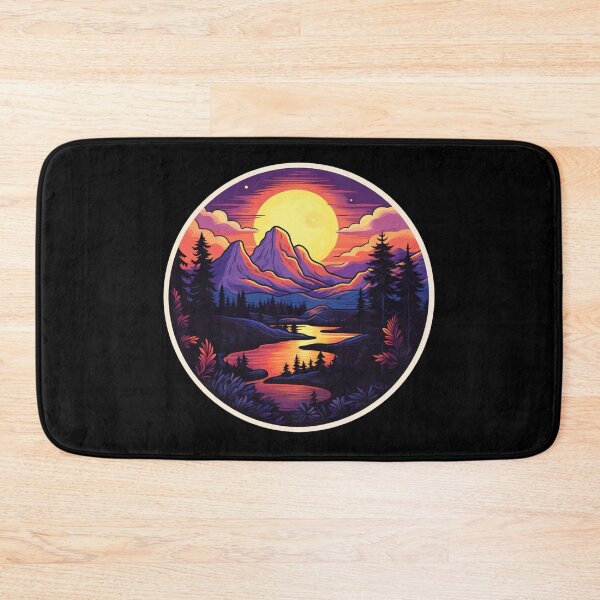 Item preview, I love Nature Silhouette Beautiful landscape, mountain, Sunset, red clouds designed and sold by SMARTKIT  DESIGNAGENCY.