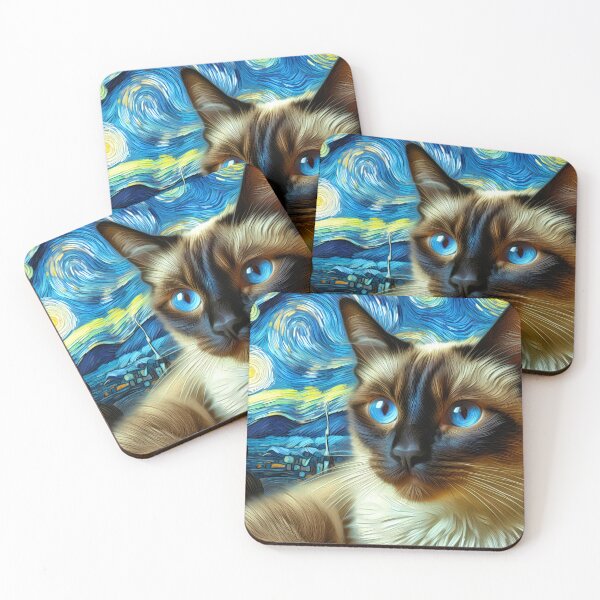 Item preview, Whiskered Whimsy: Siamese Artistry designed and sold by BastKittyStore.