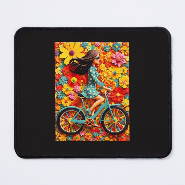 Item preview, Floral Pedals: Girl Cycling in Bloom Collection designed and sold by Wonder Pixel Studio.